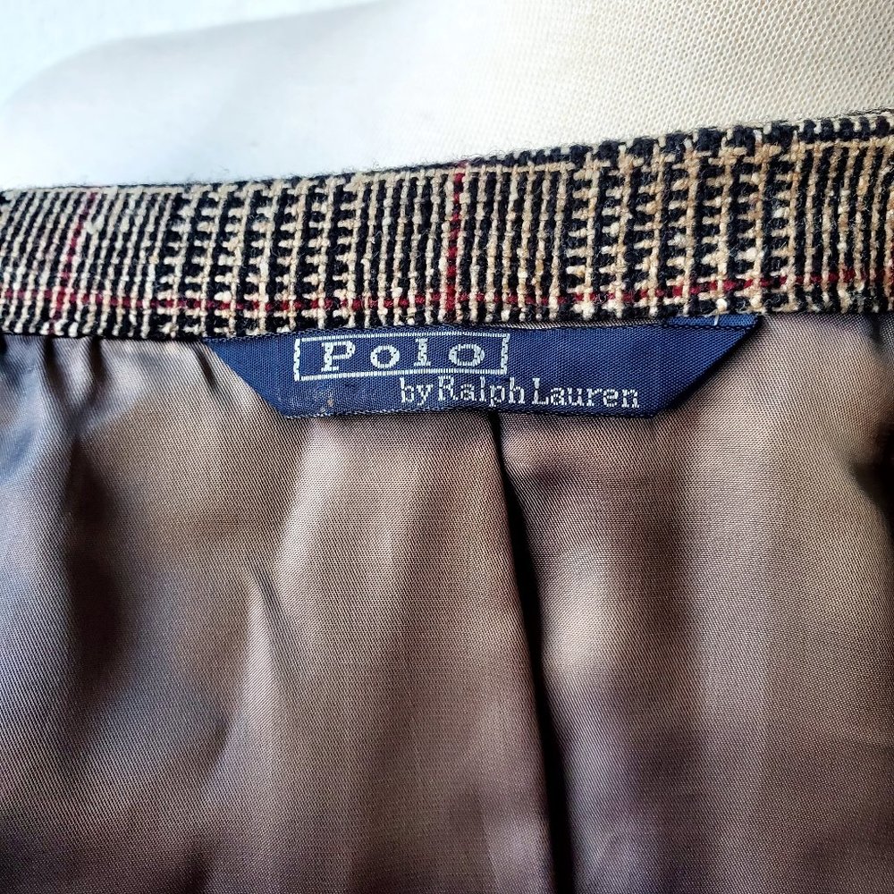 Polo Ralph Lauren Vintage Glenn Plaid Tweed Wool 2 Piece Mens Retro Suit 42R/34 - Picture 9 of 14